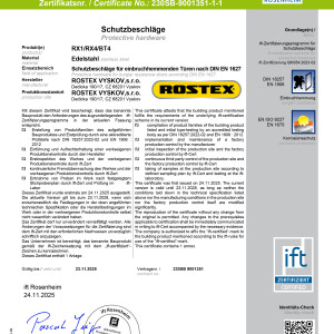 RX-T�rbeschl�ge, ES3-Klassifizierung, BT4-Sicherheit