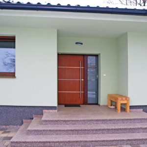 ADLO - Thermo-Au�enraumt�r Teduo, atypisches Design, Leistenausf�hrung, atypischer T�rgriff, atypisches seitliches Fixteil