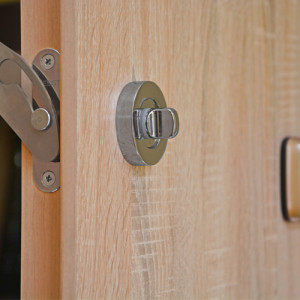 ADLO - Sicherheitst�r TEDUO, Sicherheitsb�gel Chrom gl�nzend, digitaler T�rspion Basic Champagne