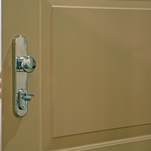 ADLO - Sicherheitst�r LISBEO, Kasettendesign KV 200, Beleistung der Kasetten KV - 1, Oberfl�che RAL 1001