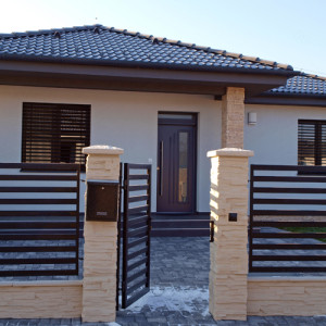 ADLO - Thermo-Au�enraumt�r Teduo, verglast PS370, Oberlichte, atyp. T�rgriff, T�roberfl�che RAL 7015