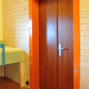 ADLO - Doppelfl�gel-Sicherheitst�r ADUO, 90x90cm, Brandschutzausf�hrung, Oberfl�che Kirsche Siena