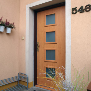 ADLO - Thermo-Au�enraumt�r Lisbeo, Verglast PS554, Eingangst�r in ein Einfamilienhaus