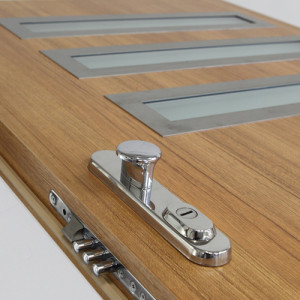 ADLO - Sicherheitst�r ADUO, design Noblesse Gloria 004, LP-Edelstahl, Glas Matelux, THERMO