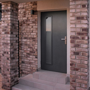 ADLO - Au�enraumt�r Lisbeo, Reihe Thermo, verglast, P370 atyp, T�roberfl�che RAL 7024