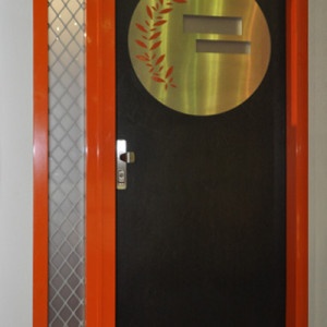 ADLO - Sicherheitst�r ARDEN, NOBLESSE, Zaira 004, Thermo, Fixteil verglast mit Ausgitterung