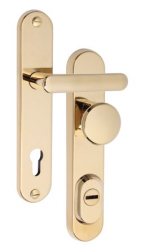 Sicherheitsbeschlag Rostex R1, Rund, Titan gl�nzend, Griff - Kugel