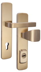 Schutzbeschlag Rostex RX1 Astra RC4, Edelstahl Titan matt, Dr�cker - Quadratischer Dr�cker