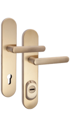 Schutzbeschlag Rostex RX4-50 RC4, Rund, Edelstahl Titan matt, Exklusiv, Dr�cker - Dr�cker