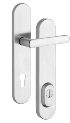 Sicherheitsbeschlag Rostex RX1-50 RC4, abgerundet, Edelstahl matt, Griff � ohne Handgriff