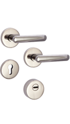 Sicherheitsrosettenbeschlag Rostex R4/S MT Finish, Rund, Chrom Edelstahl, f�r Serie Elite und Termo