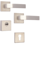 Sicherheits-Rosettenbeschlag Rostex R4/H, eckig, Edelstahl matt, f�r Serie Economy