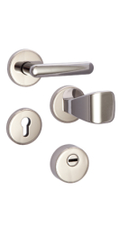 Sicherheitsrosettenbeschlag Rostex R1/S, rund, Chrom Edelstahl, f�r Economy-Serie