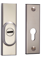 Beschlag f�r zus�tzliches Schloss � R3 Chrom gl�nzend, eckig � ohne Einsatz / nur f�r die Serie Elite