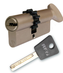 Resist RF7 Sicherheitszylinder, mit Widerhaken, 85mm/50xT35 Olive, 5 Schl�ssel.